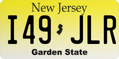 NJ license plate I49JLR