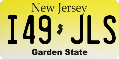 NJ license plate I49JLS
