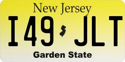 NJ license plate I49JLT