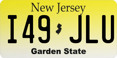 NJ license plate I49JLU