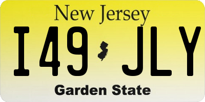 NJ license plate I49JLY