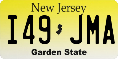NJ license plate I49JMA
