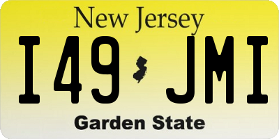 NJ license plate I49JMI