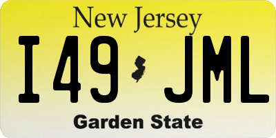 NJ license plate I49JML