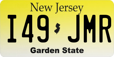 NJ license plate I49JMR