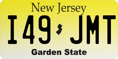 NJ license plate I49JMT