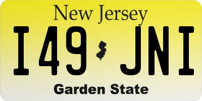 NJ license plate I49JNI