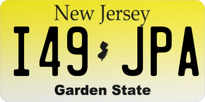 NJ license plate I49JPA