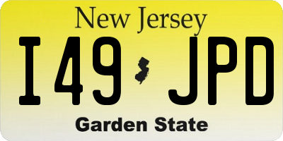NJ license plate I49JPD