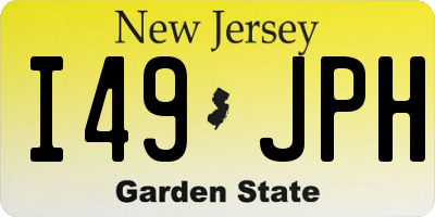 NJ license plate I49JPH