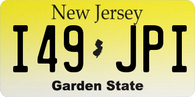 NJ license plate I49JPI
