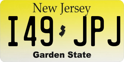 NJ license plate I49JPJ
