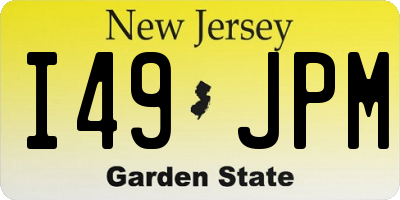 NJ license plate I49JPM