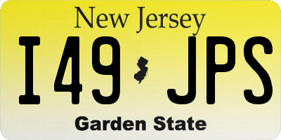 NJ license plate I49JPS