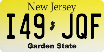 NJ license plate I49JQF