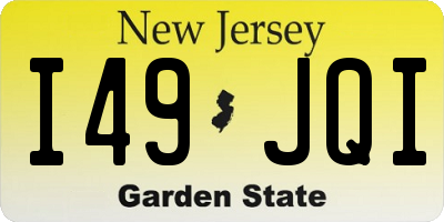 NJ license plate I49JQI
