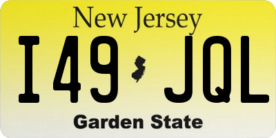 NJ license plate I49JQL