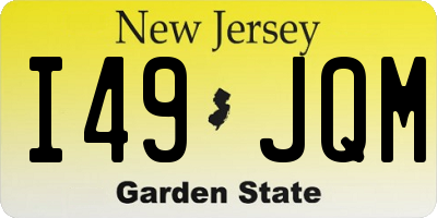NJ license plate I49JQM