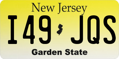 NJ license plate I49JQS