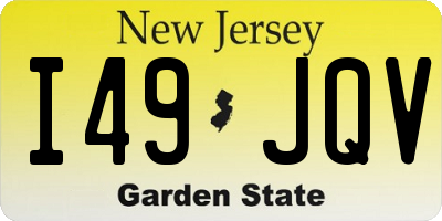 NJ license plate I49JQV