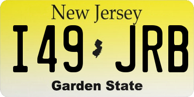 NJ license plate I49JRB