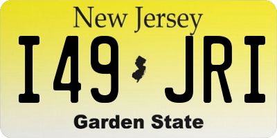 NJ license plate I49JRI