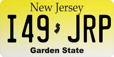 NJ license plate I49JRP
