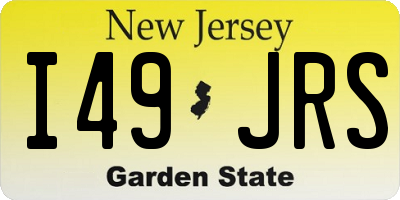 NJ license plate I49JRS