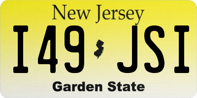 NJ license plate I49JSI