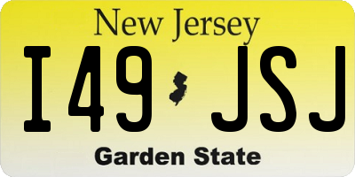 NJ license plate I49JSJ