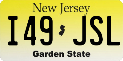 NJ license plate I49JSL