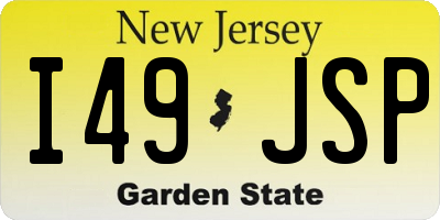 NJ license plate I49JSP