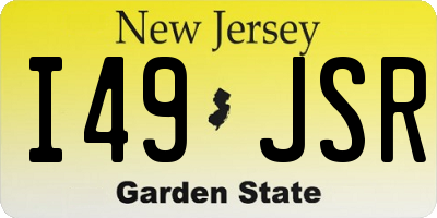 NJ license plate I49JSR