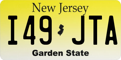 NJ license plate I49JTA