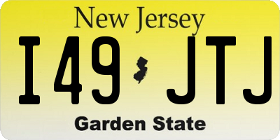 NJ license plate I49JTJ