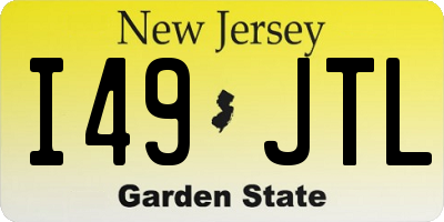 NJ license plate I49JTL