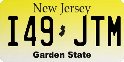 NJ license plate I49JTM