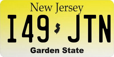 NJ license plate I49JTN