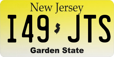 NJ license plate I49JTS