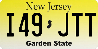 NJ license plate I49JTT