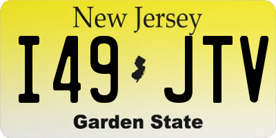 NJ license plate I49JTV