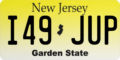 NJ license plate I49JUP