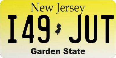 NJ license plate I49JUT