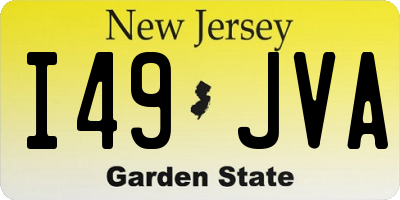NJ license plate I49JVA