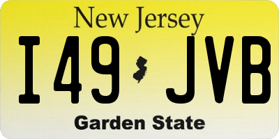 NJ license plate I49JVB