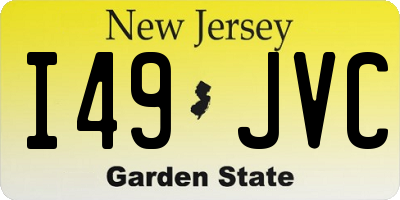 NJ license plate I49JVC