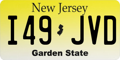 NJ license plate I49JVD