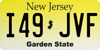 NJ license plate I49JVF