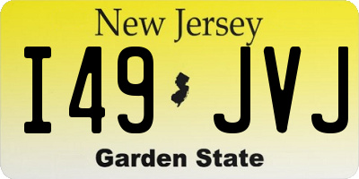 NJ license plate I49JVJ