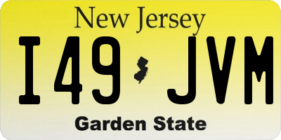 NJ license plate I49JVM